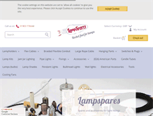 Tablet Screenshot of lampspares.co.uk